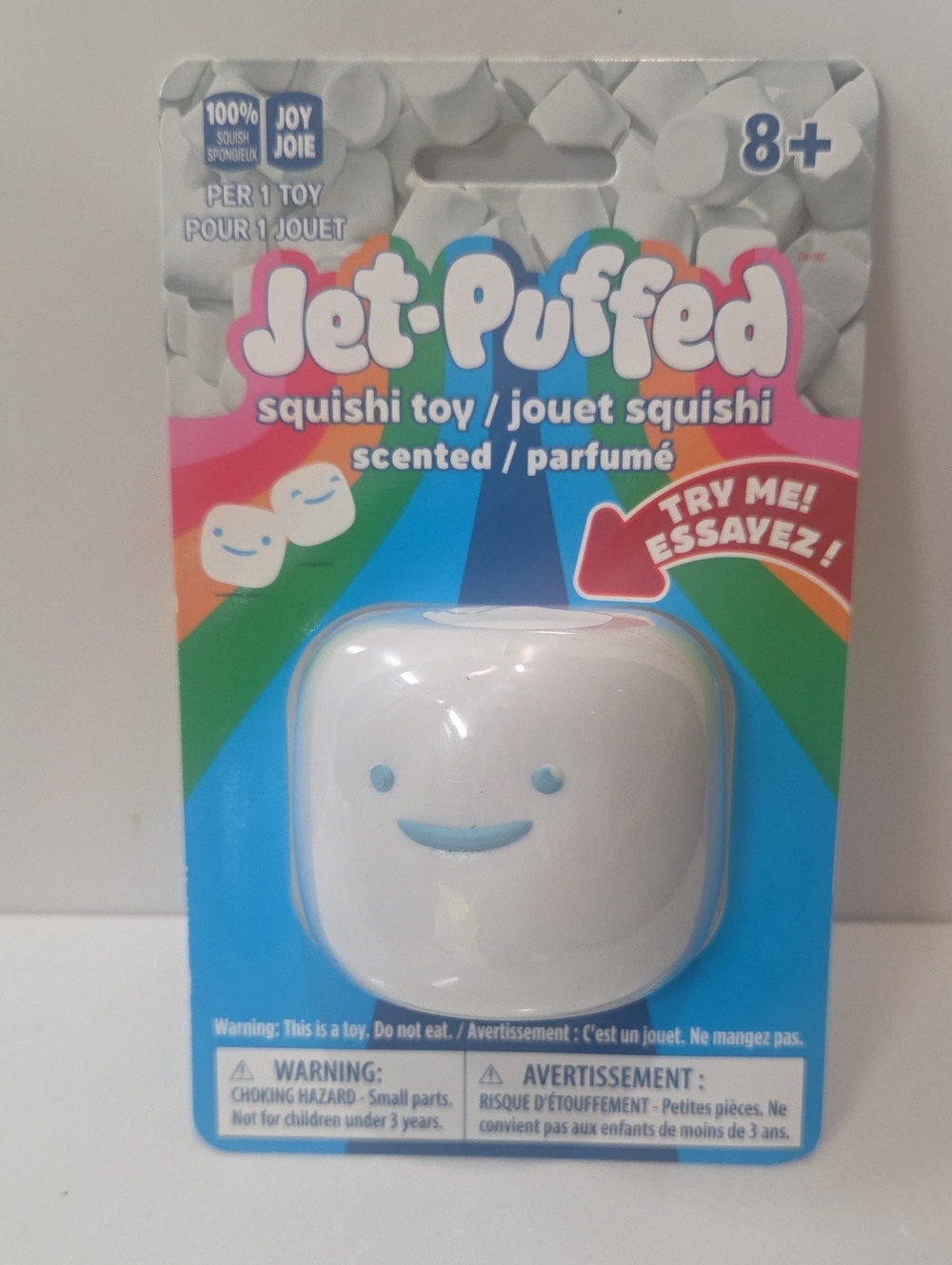 Joie Jet-Puffed White & Blue Marshmallow Squishi Toy
